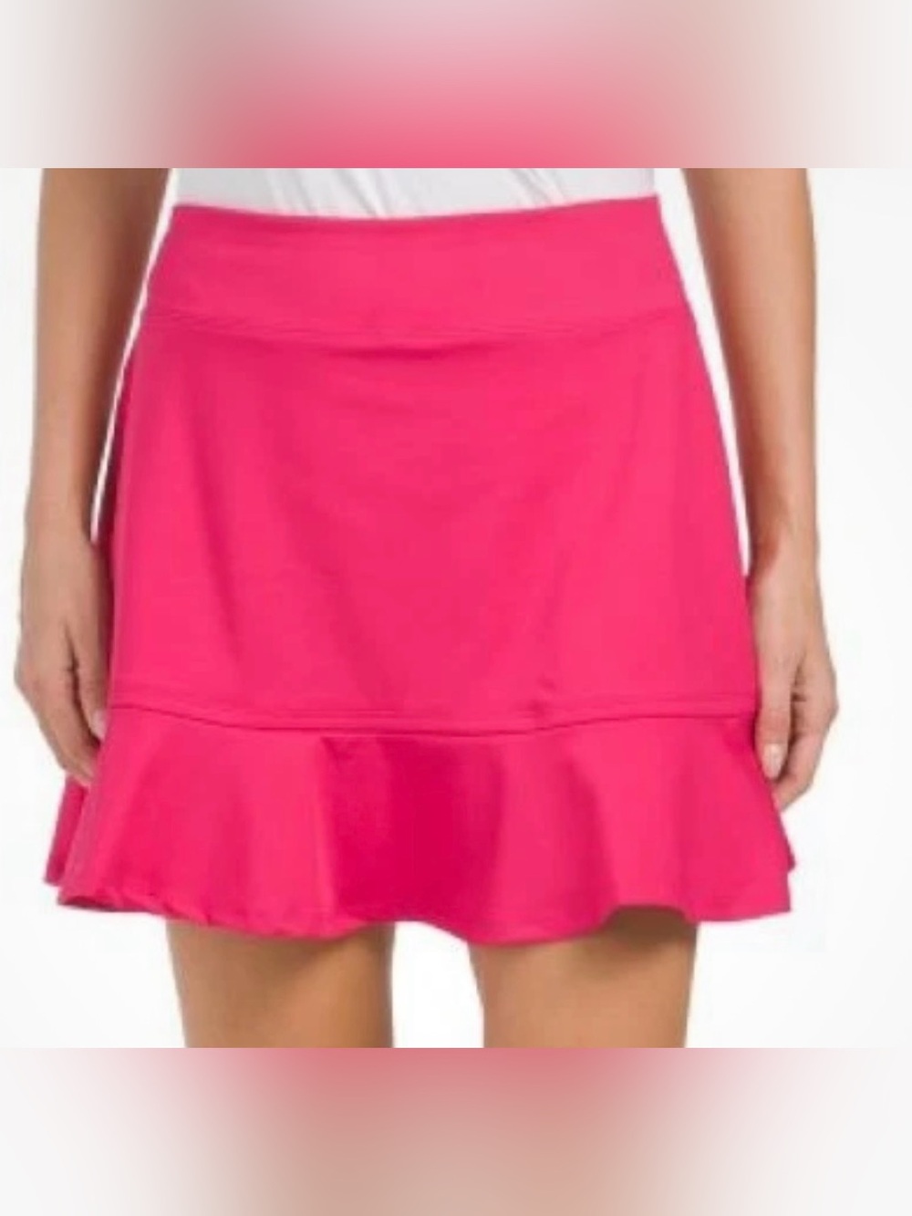 TOMMY BAHAMA Peacock Hot Pink Golf Tennis Pickleball Ruffle Skort SZ S NWOT